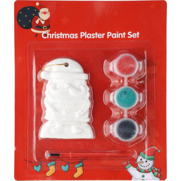 Set pittura Babbo Natale Zina con figura in gesso