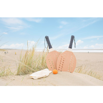 Set racchettoni in palissandro e compensato Sergio