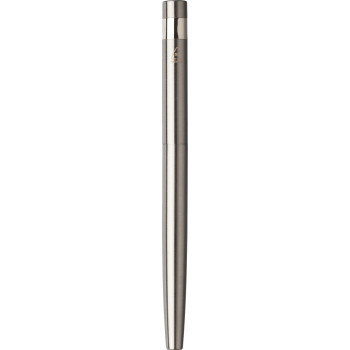 gadget ecologici con logo - Set scrittura in acciaio inox riciclato composto da penna a sfera e rollerball Fritz