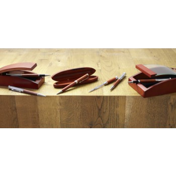 Penna di lusso elegante di qualità personalizzata con logo - Set scrivania in legno Paulette