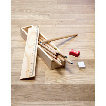 Giochi bambini personalizzati con logo - Set scuola in legno Carmelita