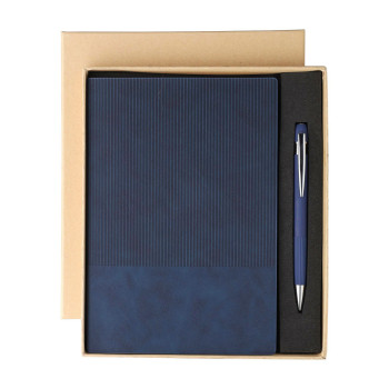 set regalo personalizzati con logo - Set taccuino Tarek | Similpelle riciclata | A5 | Con penna