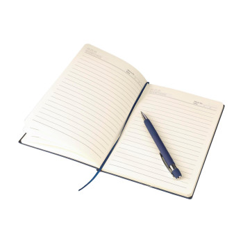 set regalo personalizzati con logo - Set taccuino Tarek | Similpelle riciclata | A5 | Con penna