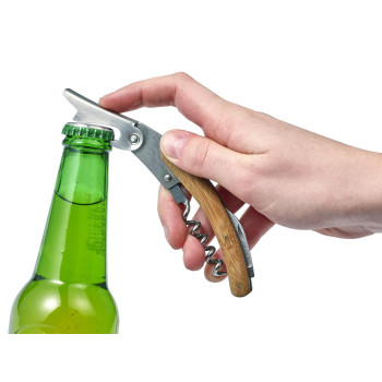 Set vino in bamboo ed acciaio inox Gareth