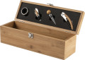 Set vino in bamboo ed acciaio inox Gareth