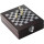 Set vino 4 accessori acciaio inox con scacchi e confezione legno