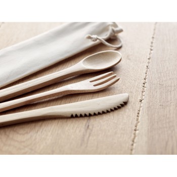 Utensili cucina personalizzati con logo - SETBOO - Set posate in bamboo
