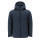 Parka imbottito unisex con cappuccio fisso e zip nera