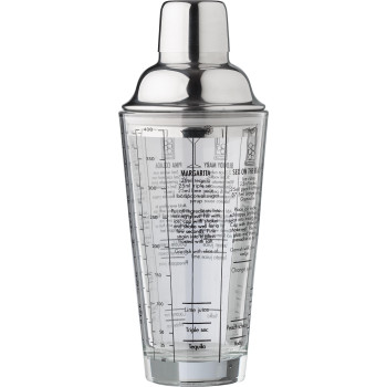 Prodotti cocktail personalizzati con logo - Shaker per cocktail in vetro capacità 750 m Adela