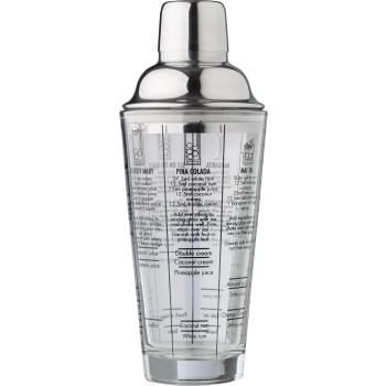 Prodotti cocktail personalizzati con logo - Shaker per cocktail in vetro capacità 750 m Adela