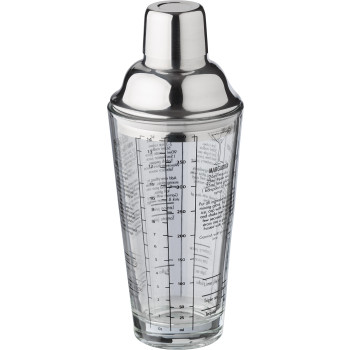 Prodotti cocktail personalizzati con logo - Shaker per cocktail in vetro capacità 750 m Adela