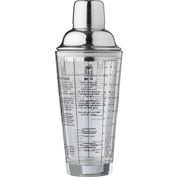Prodotti cocktail personalizzati con logo - Shaker per cocktail in vetro capacità 750 m Adela
