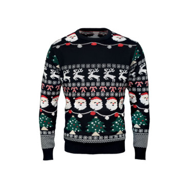 Maglione natalizio personalizzabile a LED con luci integrate e scomparto batterie