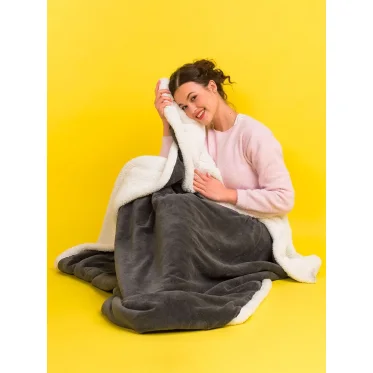 Coperta di pile sherpa personalizzabile Bear Dream 130x170 cm morbida