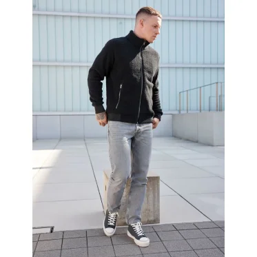 Pile sherpa Daiber con zip integrale e collo alto