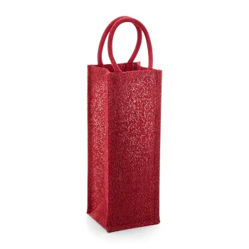 Shimmer Jute Bottle Bag