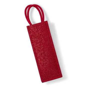 borse juta personalizzate - Shimmer Jute Bottle Bag