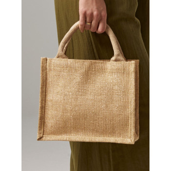 borse juta personalizzate - Shimmer Jute Mini Gift Bag
