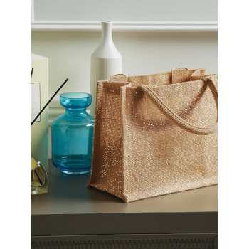 borse juta personalizzate - Shimmer Jute Mini Gift Bag
