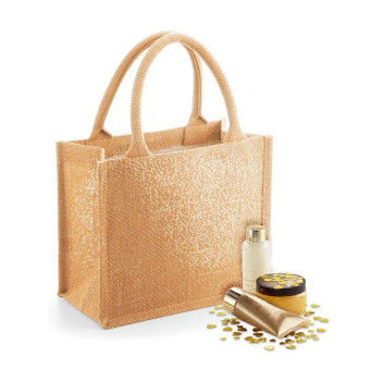 borse juta personalizzate - Shimmer Jute Mini Gift Bag