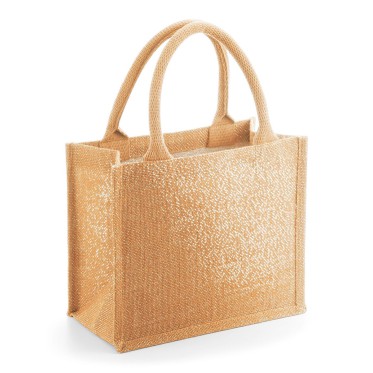 Borse shopper  juta personalizzate con logo - Shimmer Jute Mini Gift Bag
