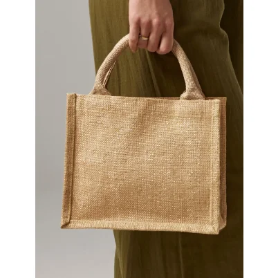 Shimmer Jute Mini Gift Bag