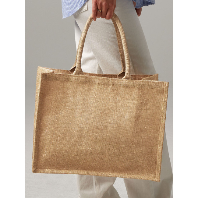 borse juta personalizzate - Shimmer Jute Shopper
