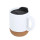 Tazza termica in ceramica da 330ml con base in sughero e coperchio antiscivolo