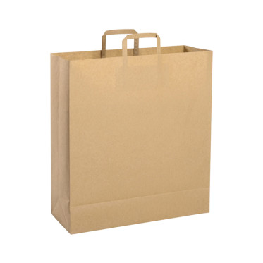 Shopper personalizzabile avana con soffietto portata 12 kg