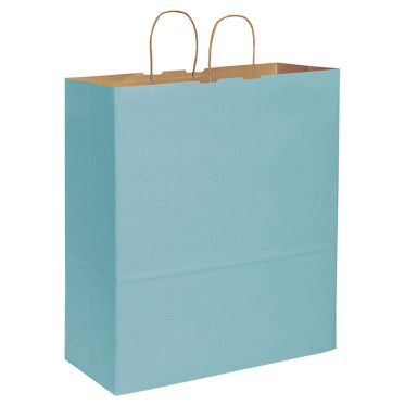 Shopper personalizzabile carta avana con maniglia ritorta e soffietto