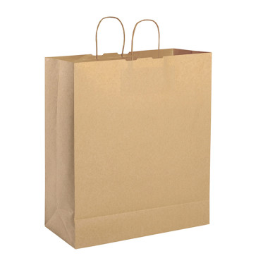 Shopping bag personalizzabile in carta naturale con maniglia ritorta resistente