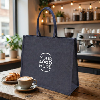 Shopper personalizzate con logo - Shopper borsa personalizzabile in poliestere riciclabile con zip e tasche