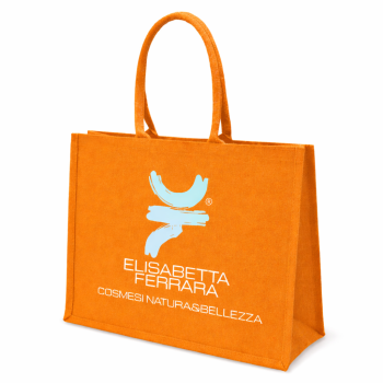 Shopper personalizzate con logo - Shopper borsa personalizzabile in poliestere riciclabile con zip e tasche