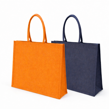 Shopper personalizzate con logo - Shopper borsa personalizzabile in poliestere riciclabile con zip e tasche