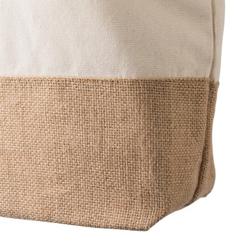 borse juta personalizzate - Shopper Diego | Cotone 280 g/m² | Fondo in juta
