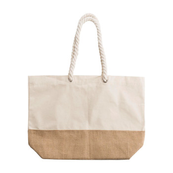 borse juta personalizzate - Shopper Diego | Cotone 280 g/m² | Fondo in juta