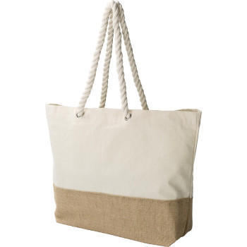 borse juta personalizzate - Shopper Diego | Cotone 280 g/m² | Fondo in juta