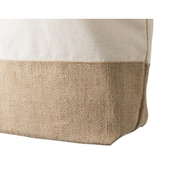 borse juta personalizzate - Shopper Diego | Cotone 280 g/m² | Fondo in juta