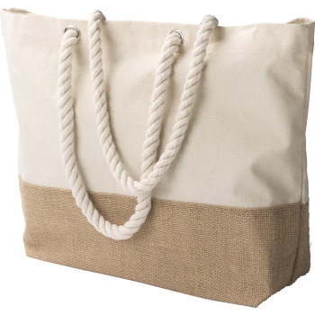 borse juta personalizzate - Shopper Diego | Cotone 280 g/m² | Fondo in juta