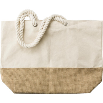 borse juta personalizzate - Shopper Diego | Cotone 280 g/m² | Fondo in juta