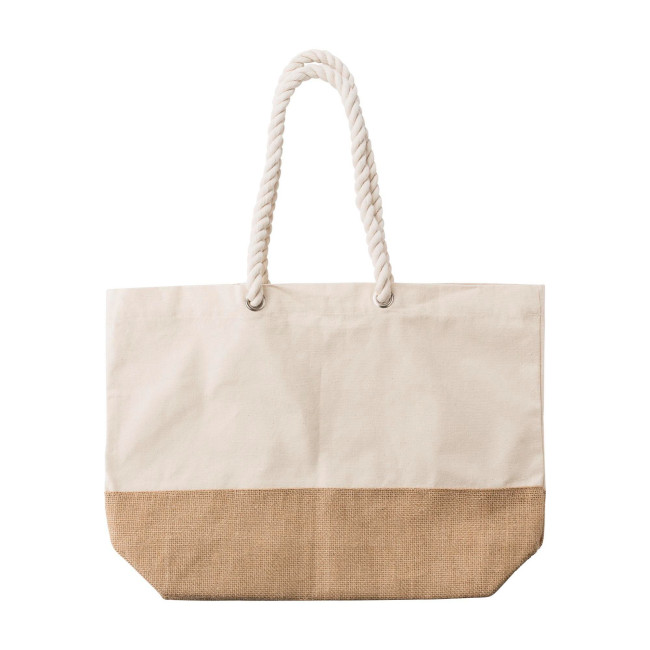 borse juta personalizzate - Shopper Diego | Cotone 280 g/m² | Fondo in juta