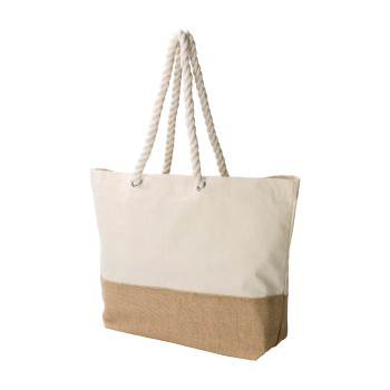 borse juta personalizzate - Shopper Diego | Cotone 280 g/m² | Fondo in juta