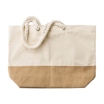 borse juta personalizzate - Shopper Diego | Cotone 280 g/m² | Fondo in juta