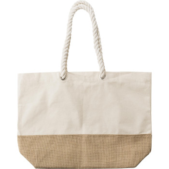 borse juta personalizzate - Shopper Diego | Cotone 280 g/m² | Fondo in juta