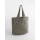 Shopper in canvas con stampa leopardata e base ovale