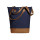 Shopper personalizzabile Halfar in cotone 100% con zip e tracolla