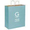 Shopper personalizzabile carta avana con maniglia ritorta e soffietto