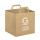 Shopper personalizzabile in carta avana con maniglie piatte robusta