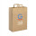 Shopper personalizzabile in carta riciclata avana con soffietto da 6 kg