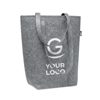 Shopper in Feltro e RPET Personalizzate - Shopper personalizzabile in feltro RPET 40x15x42 cm resistente sostenibile